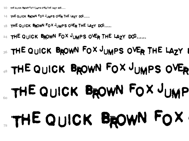 Pulp Stories font waterfall